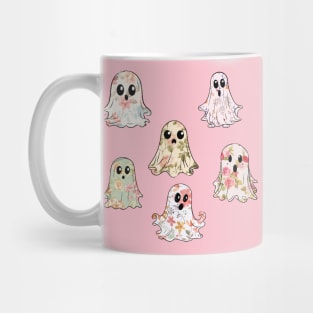 Cute Floral Ghosts Mug